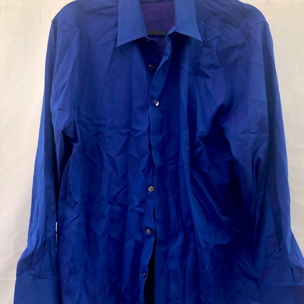 Calvin Klein purpl/blue button up 32/33